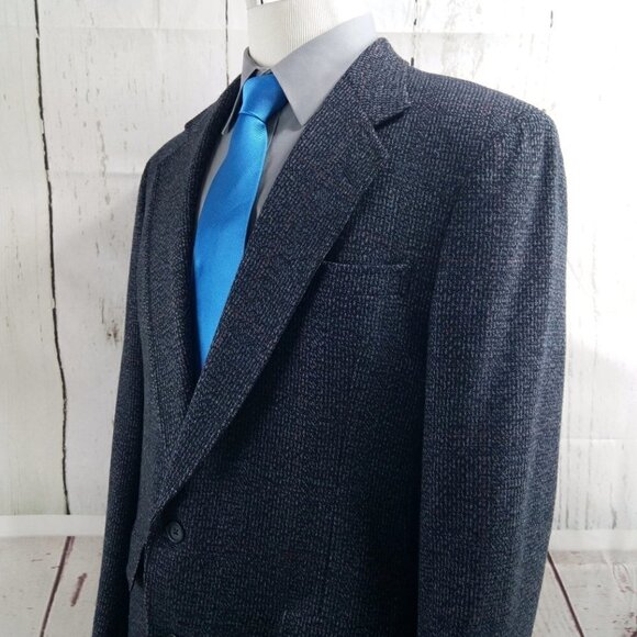 Hart Schaffner & Marx Dillard's 42R Multicolor Tweed Plaid Blazer Sport Coat - Picture 5 of 10